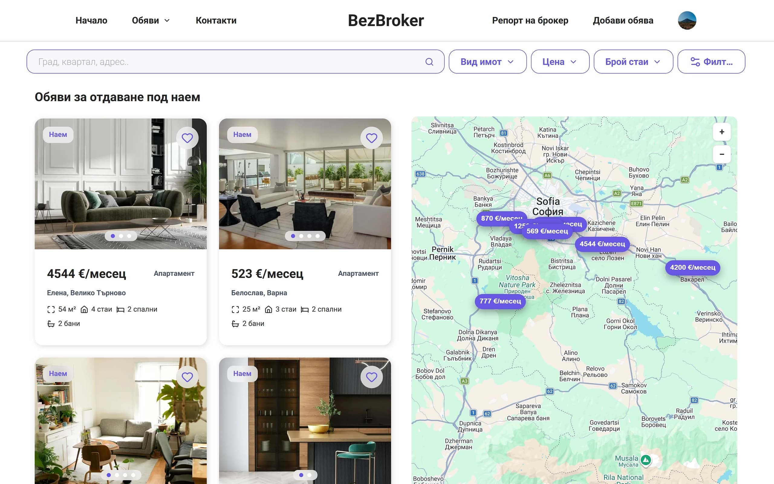 BezBroker website preview